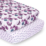 Purple Butterfly and Purple Ditsy Floral 2-Pack Sheet Set