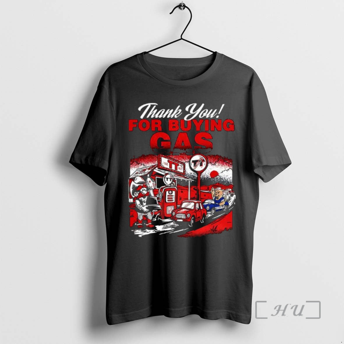 Officials Texas Tech Red Raiders Football Thank You For Buying Gas Mascot Holding Trophy Premium