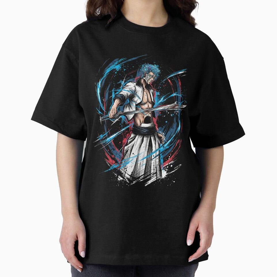 Grimmjow Fierce Blue Panther Hollow Inspired – Anime Manga Villain Portrait by Senpaiwaves