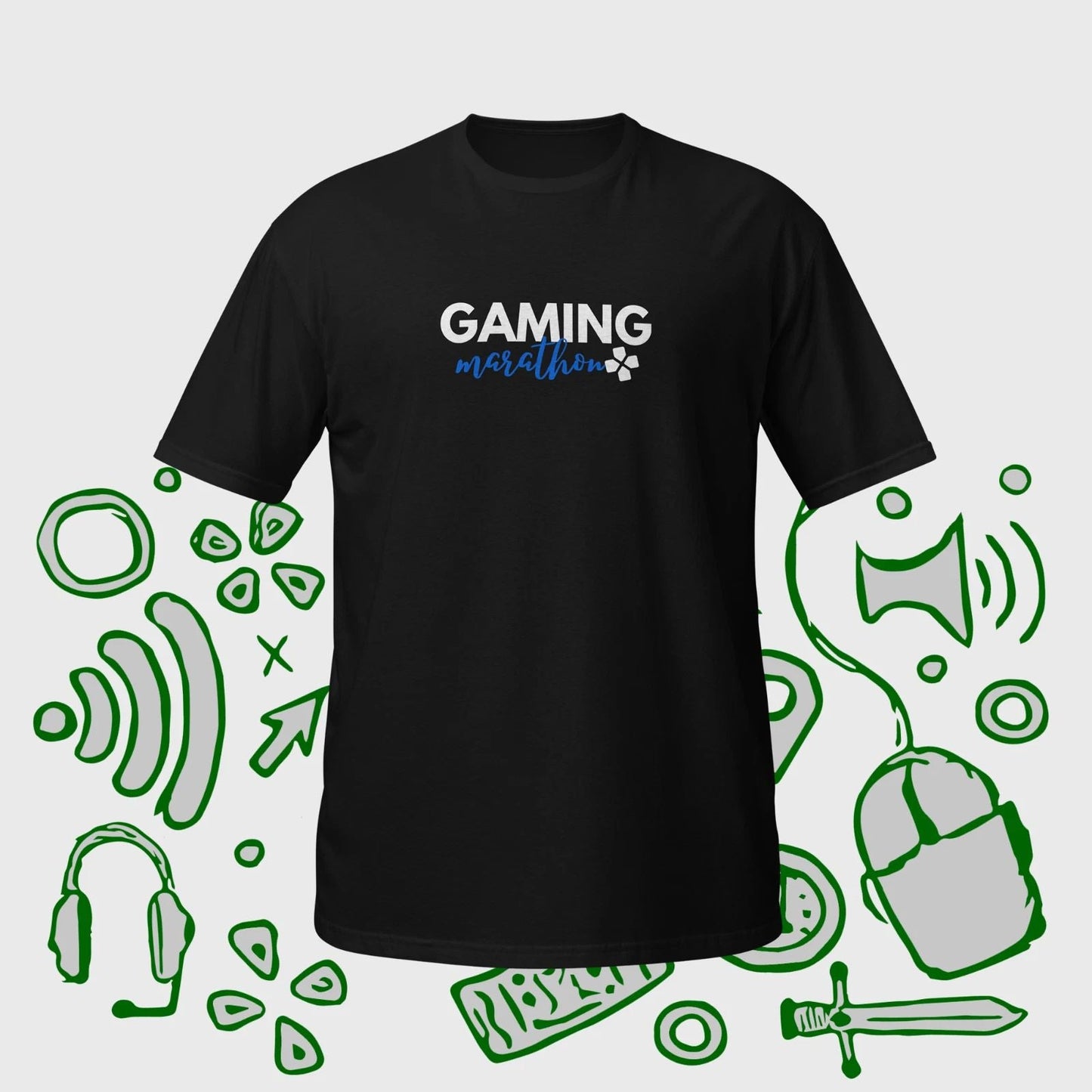 Gaming Marathon Unisex T-Shirt For Video Game Fan, Gaming Shirt, Gamer Gift Unisex T-shirt, Sweatshirt, Hoodie, Long Sleeve Tee