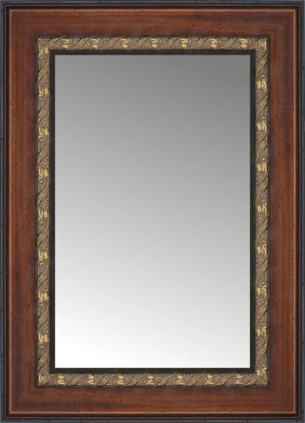 14" x 18" Malabar Walnut Custom Framed Mirror