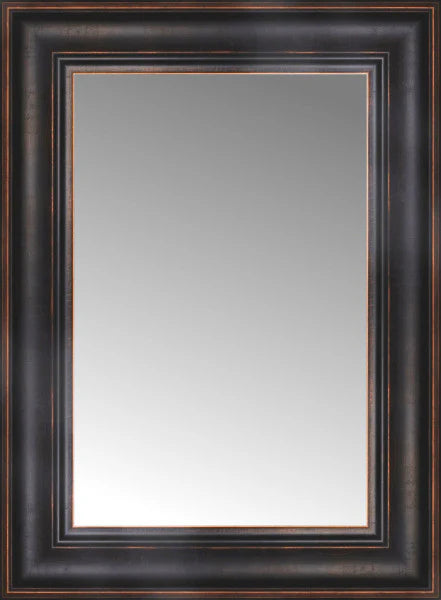 14" x 18" Aged Bronze Slope Custom Framed Mirror