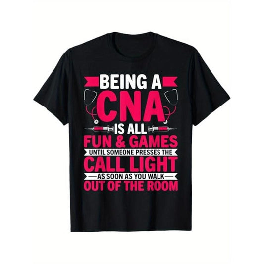 [Graphic Tees] Cotton being a cna is games cna nursing nurse t shirt 100 cotton halloween thanksgiving christmas gift for men women s xxxl -1 TokWear Tee