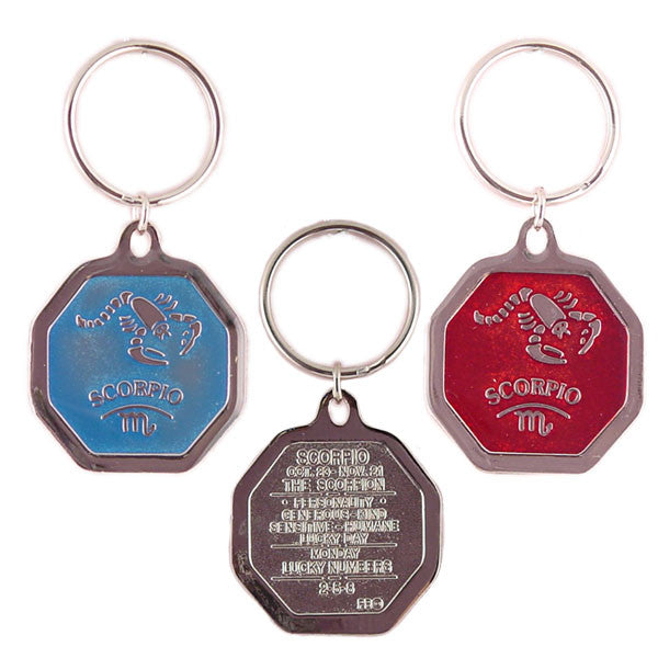 Zodiac Keychain - Color Hexagon Shape