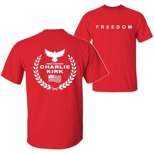 Wear Red on October 14th as CJK Day Tee, Charlie Kirk Birthday Tee, Graphic Design Unisex Cotton T-shirt for Men for Women Menswear Womenswear