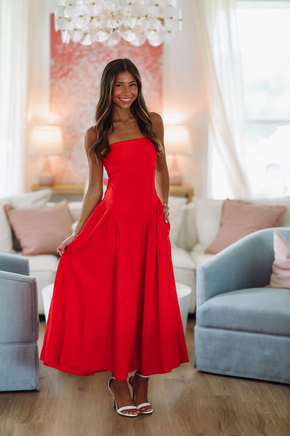 Anne Maxi Dress - Red