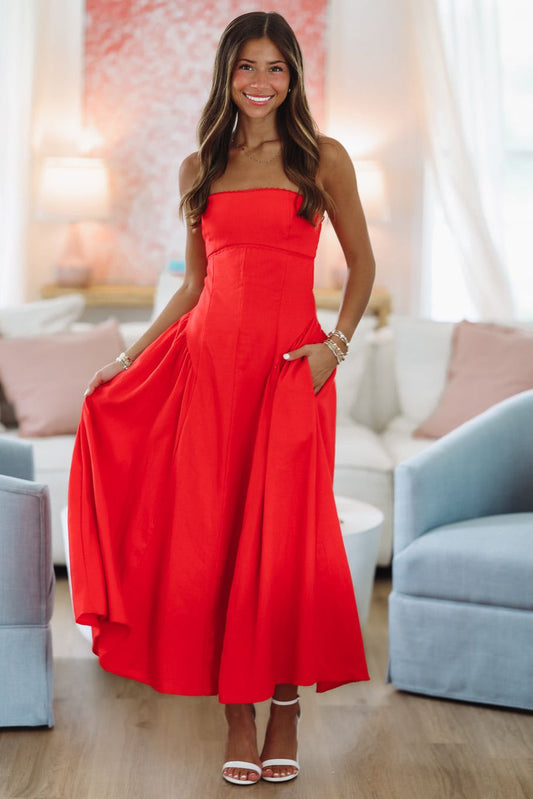 Anne Maxi Dress - Red