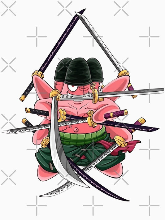 Patrick Zoro Mashup – Funny Anime x Cartoon Crossover by Dyan4 Unisex T-shirt, Sweatshirt, Hoodie, Long Sleeve Tee