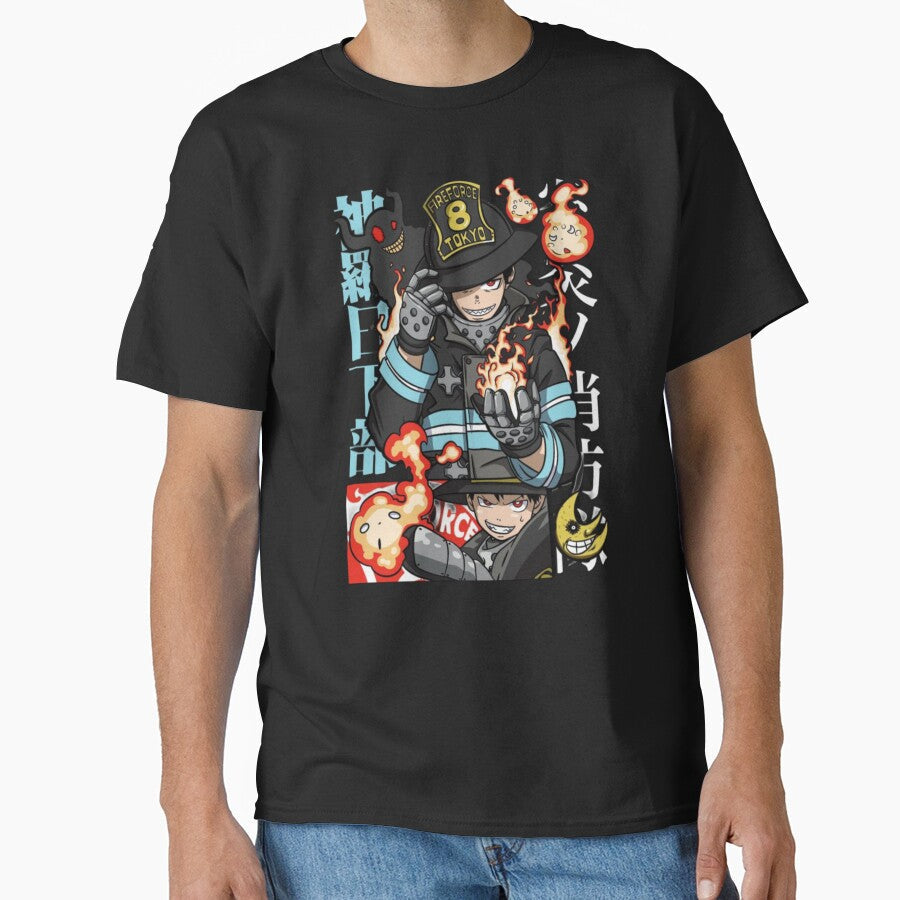 The Devil's Footprints : Shinra Kusakabe by ANIME HEAT Unisex T-shirt, Sweatshirt, Hoodie, Long Sleeve Tee
