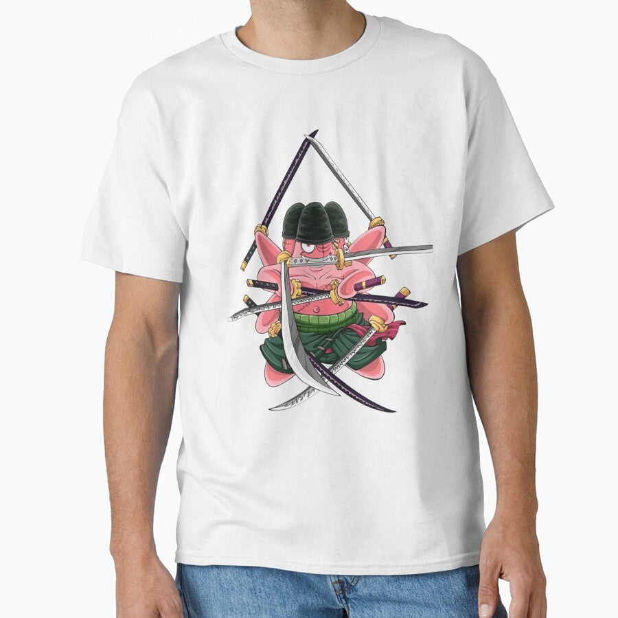 Patrick Zoro Mashup – Funny Anime x Cartoon Crossover by Dyan4 Unisex T-shirt, Sweatshirt, Hoodie, Long Sleeve Tee