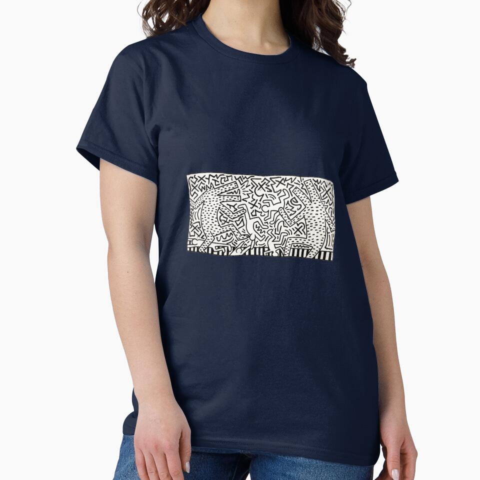 Keith Haring work was exhibited in the East Village in the early 1980s by trozstreet Unisex T-shirt, Sweatshirt, Hoodie, Long Sleeve Tee