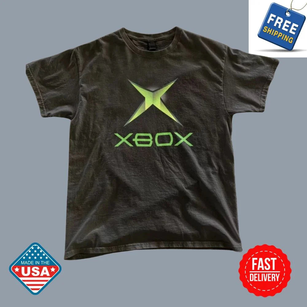 Original Xbox logo green tee - Vintage Gaming Shirts Y2k Xbox 360 retro Inspired Unisex T-shirt, Sweatshirt, Hoodie, Long Sleeve Tee